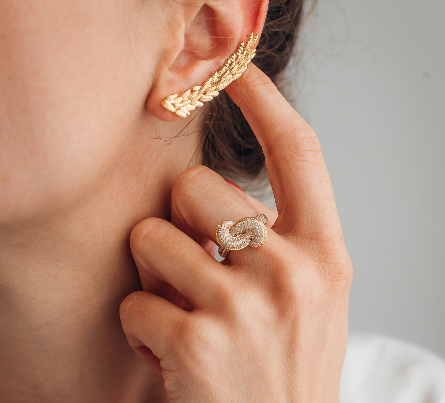 Bijou d'oreille lavande
