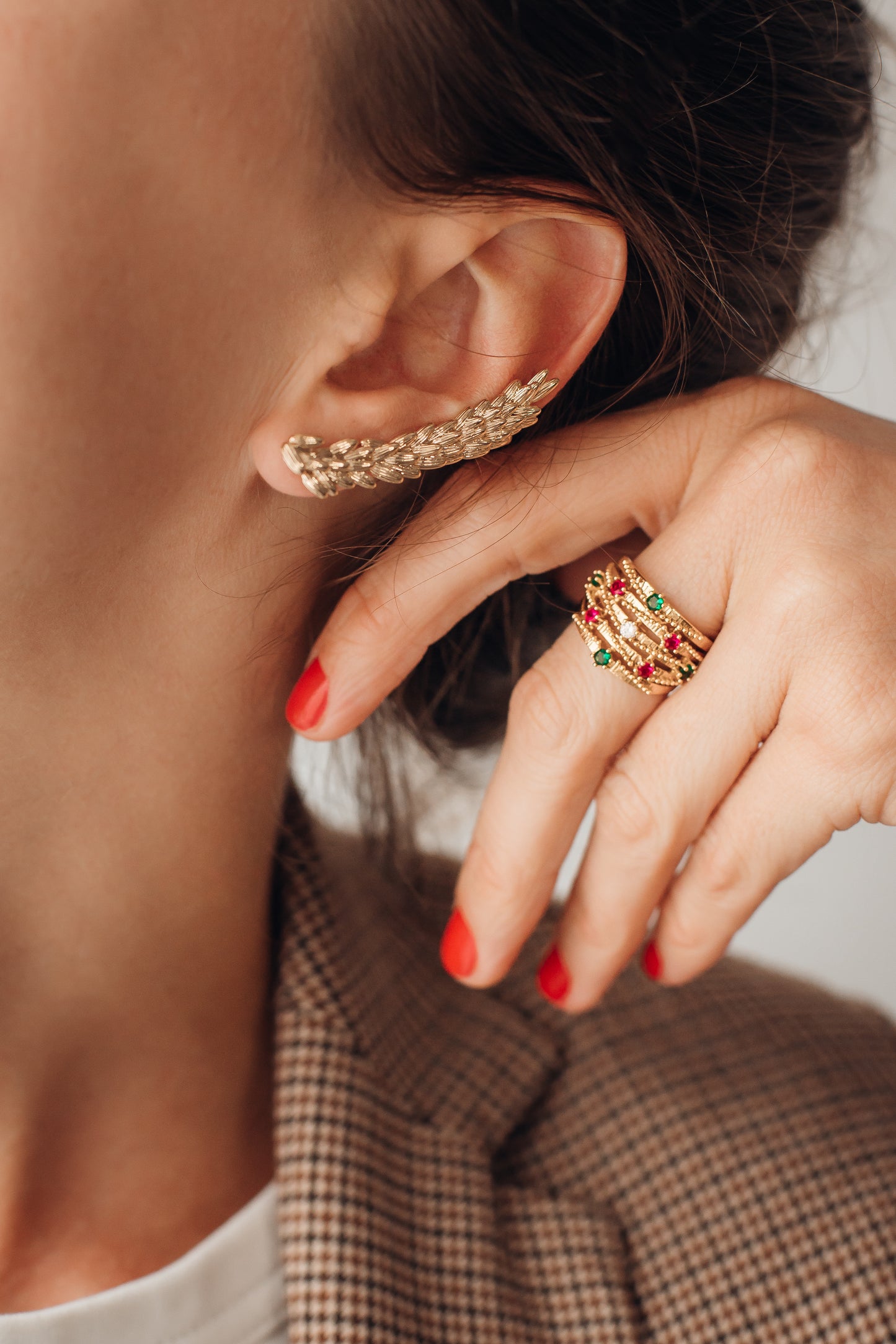 Bijou d'oreille lavande