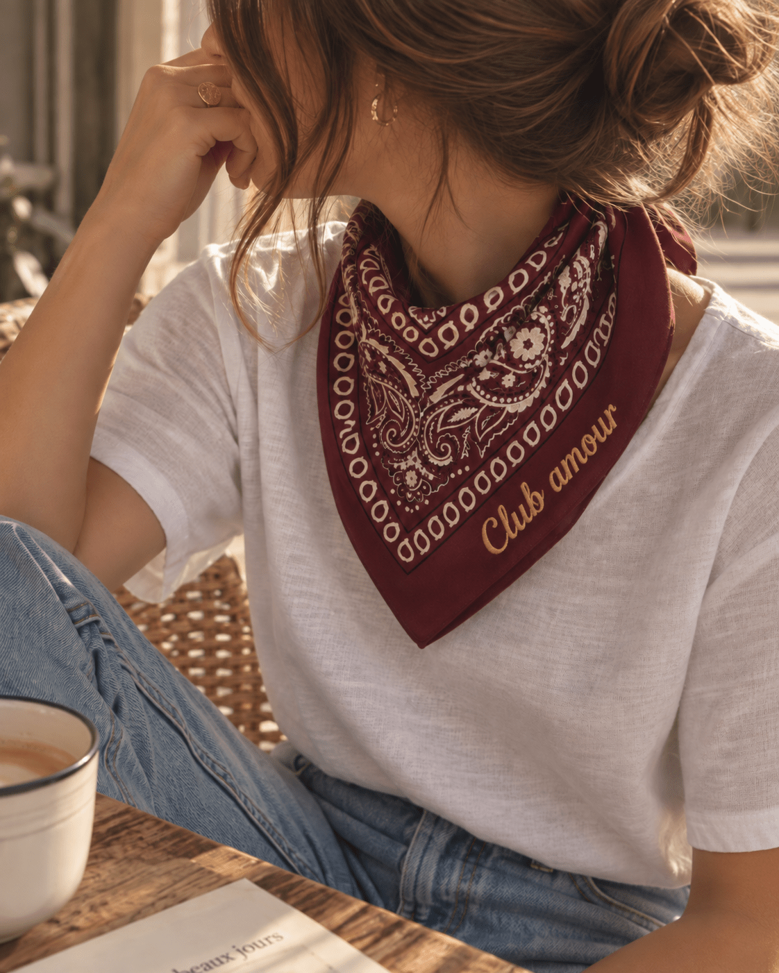 Bandana brodé personnalisable - 100% coton - LPC