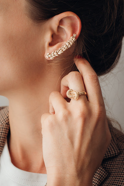 Bijou d'oreille lavande