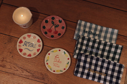 Serviettes brodées