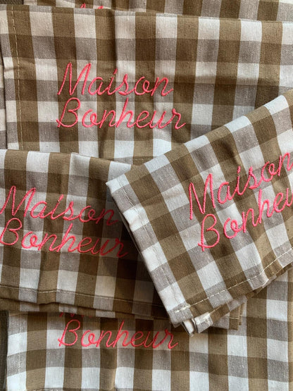 Serviettes "Maison bonheur"