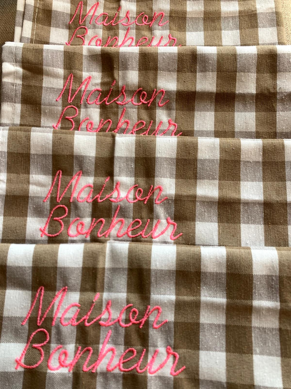 Serviettes "Maison bonheur"