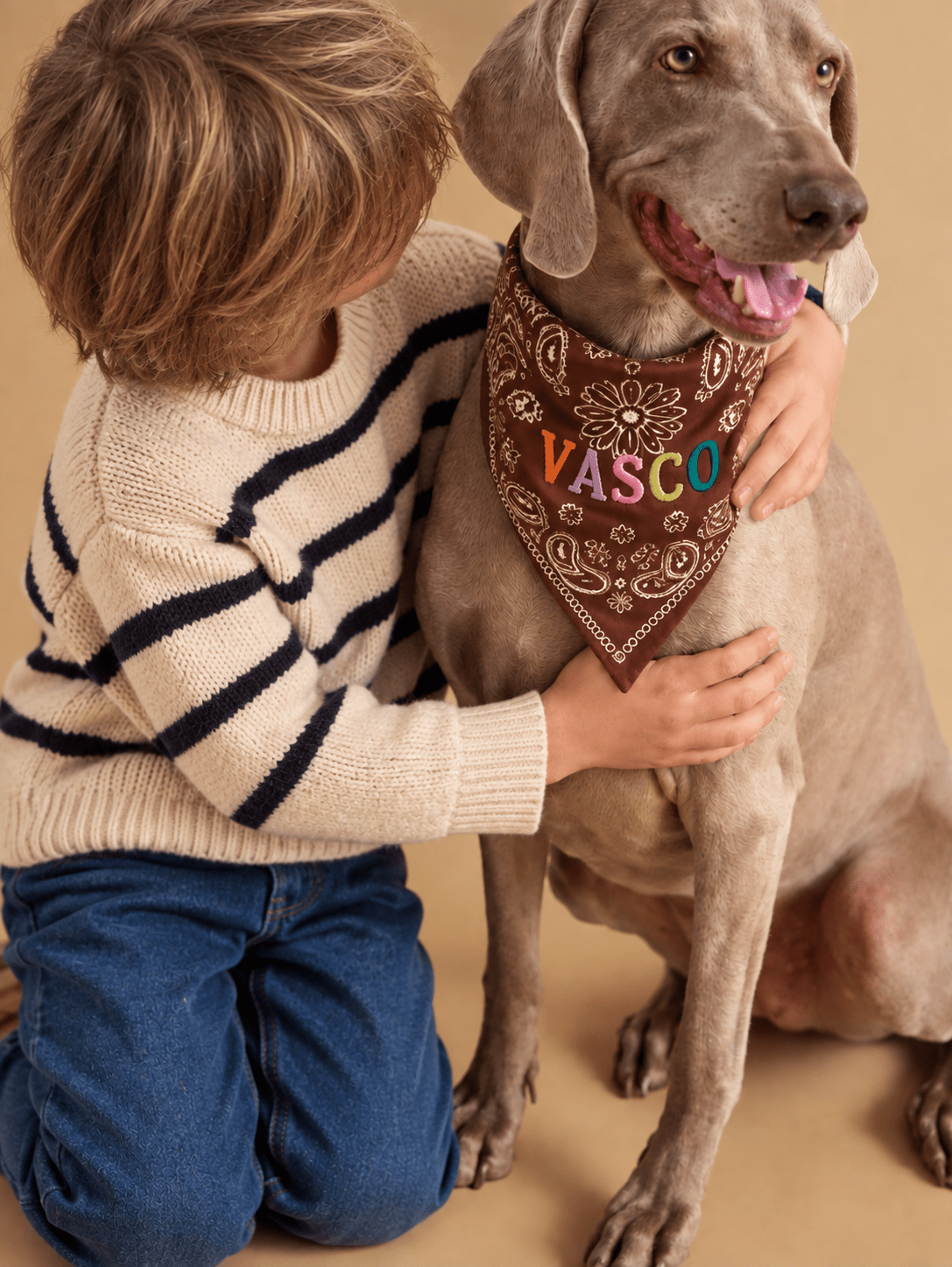 Bandana brodé personnalisable - 100% coton - LPC