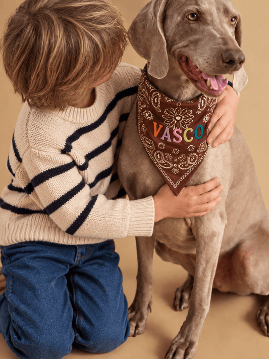 Bandana brodé personnalisable - 100% coton - LPC