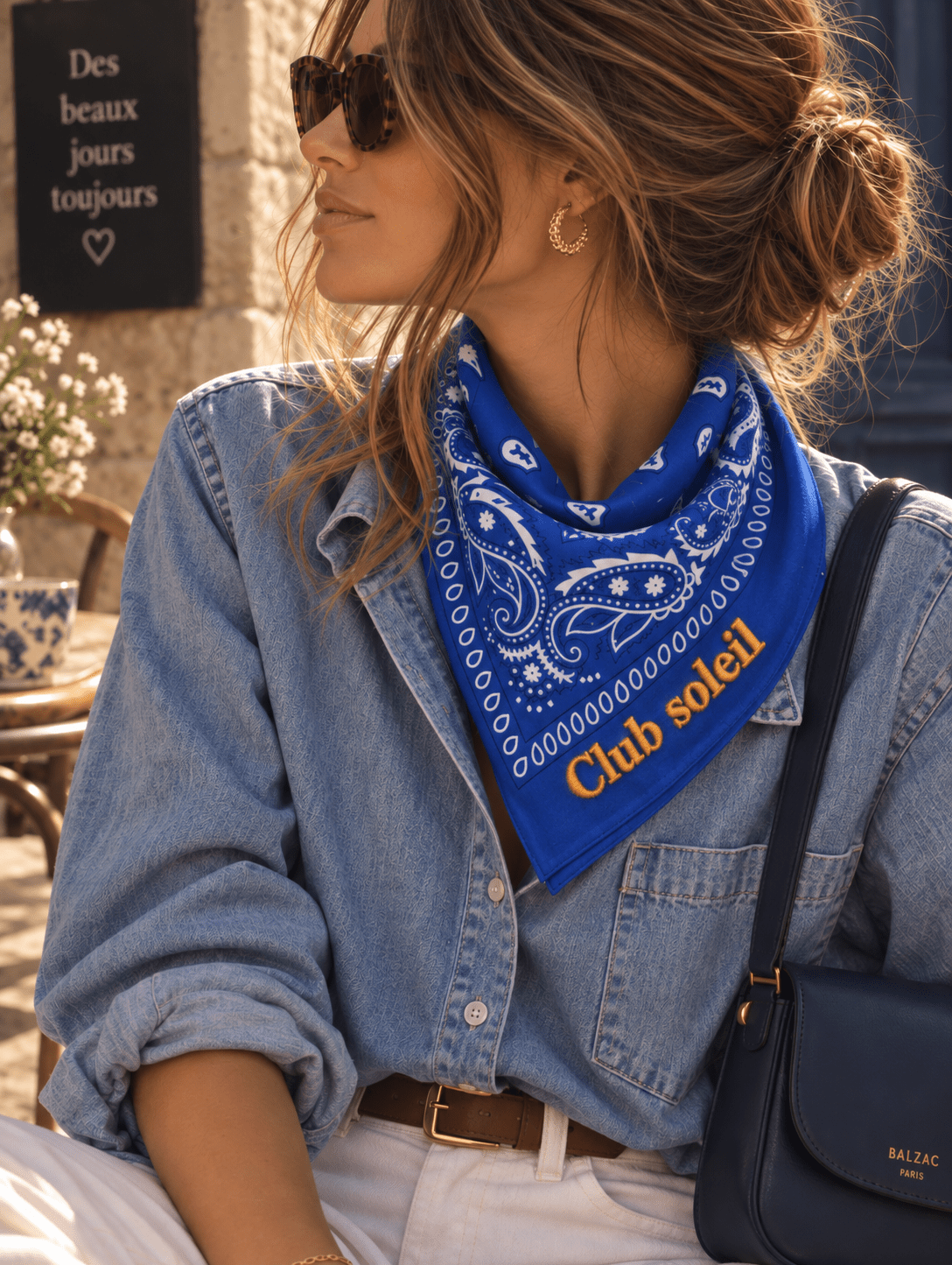 Bandana brodé personnalisable - 100% coton - LPC