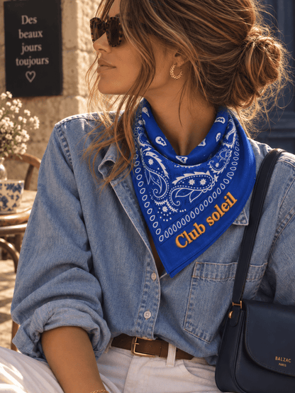 Bandana brodé personnalisable - 100% coton - LPC