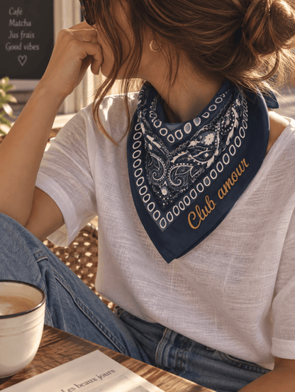 Bandana brodé personnalisable - 100% coton - LPC