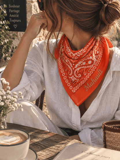 Bandana brodé personnalisable - 100% coton - LPC