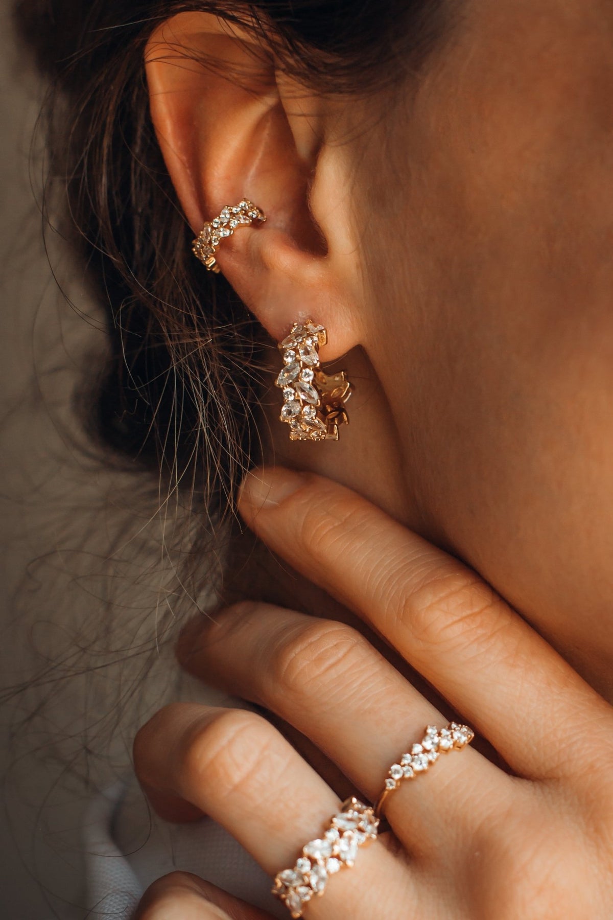 Boucles Bérénice + Earcuff Nadège - LPC