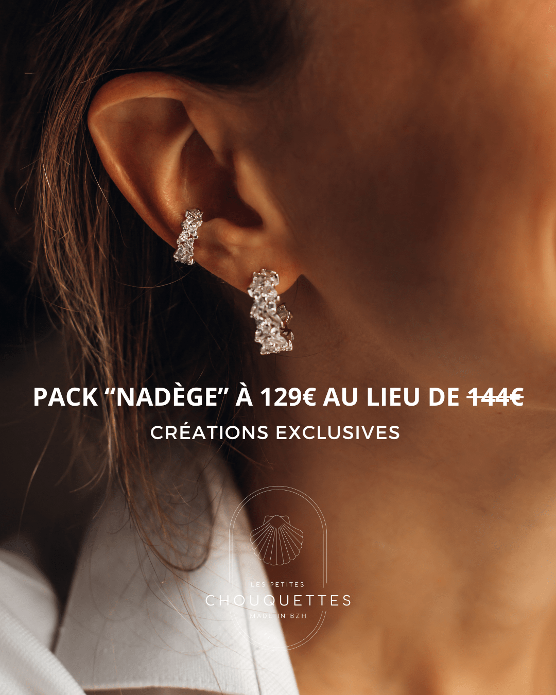Boucles Bérénice + Earcuff Nadège - LPC