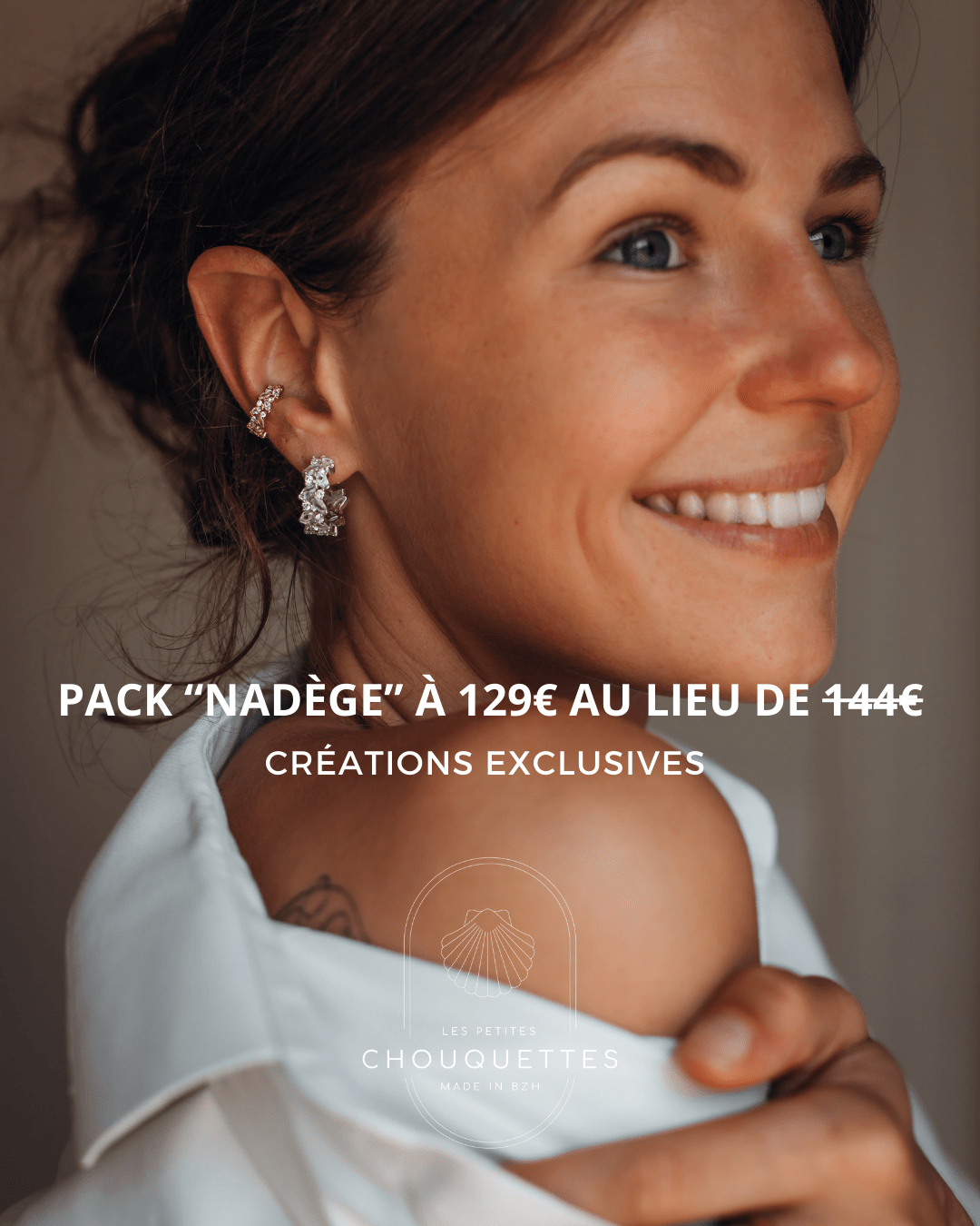 Boucles Bérénice + Earcuff Nadège - LPC