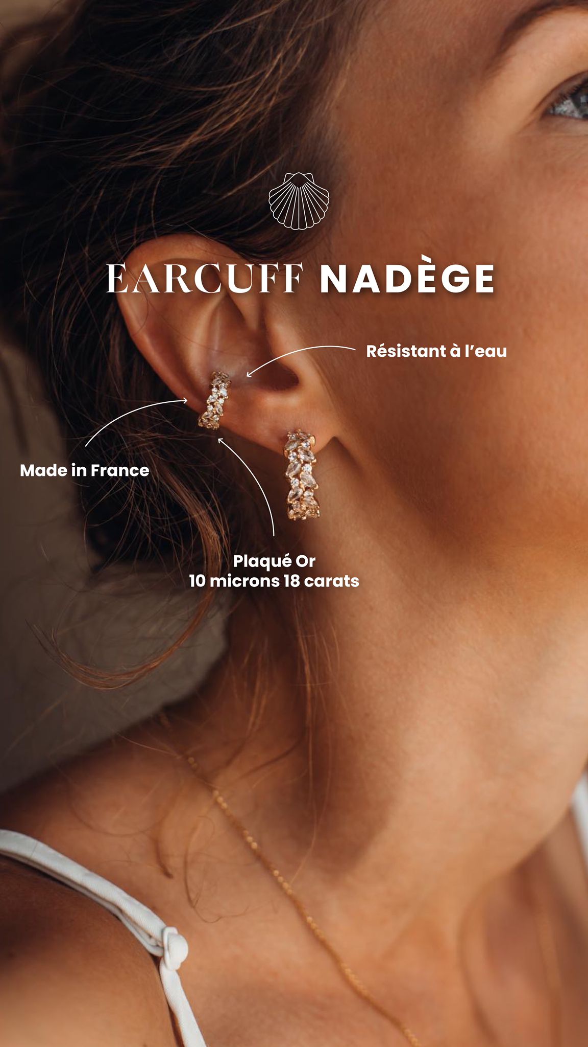 Boucles Bérénice + Earcuff Nadège - LPC