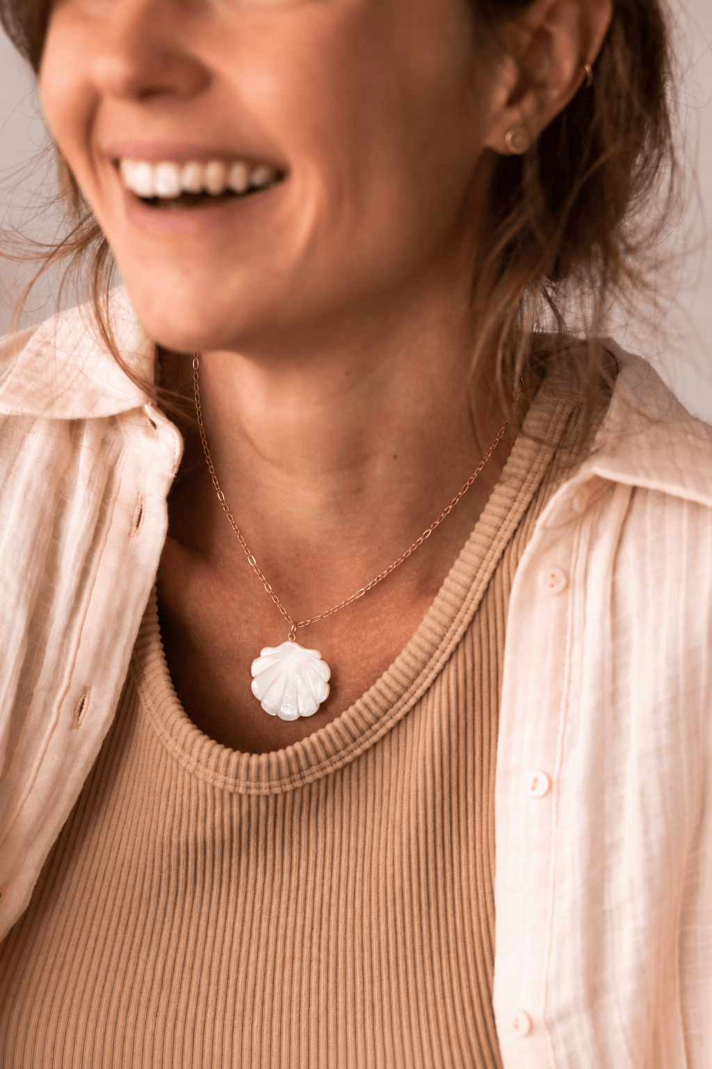 Collier Saint-Jacques - Pendentif coquillage en nacre - LPC