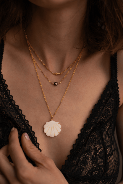 Collier Saint-Jacques - Pendentif coquillage en nacre - LPC