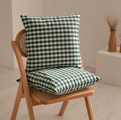 Coussin vichy brodé personnalisable