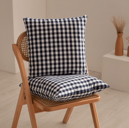 Coussin vichy brodé personnalisable