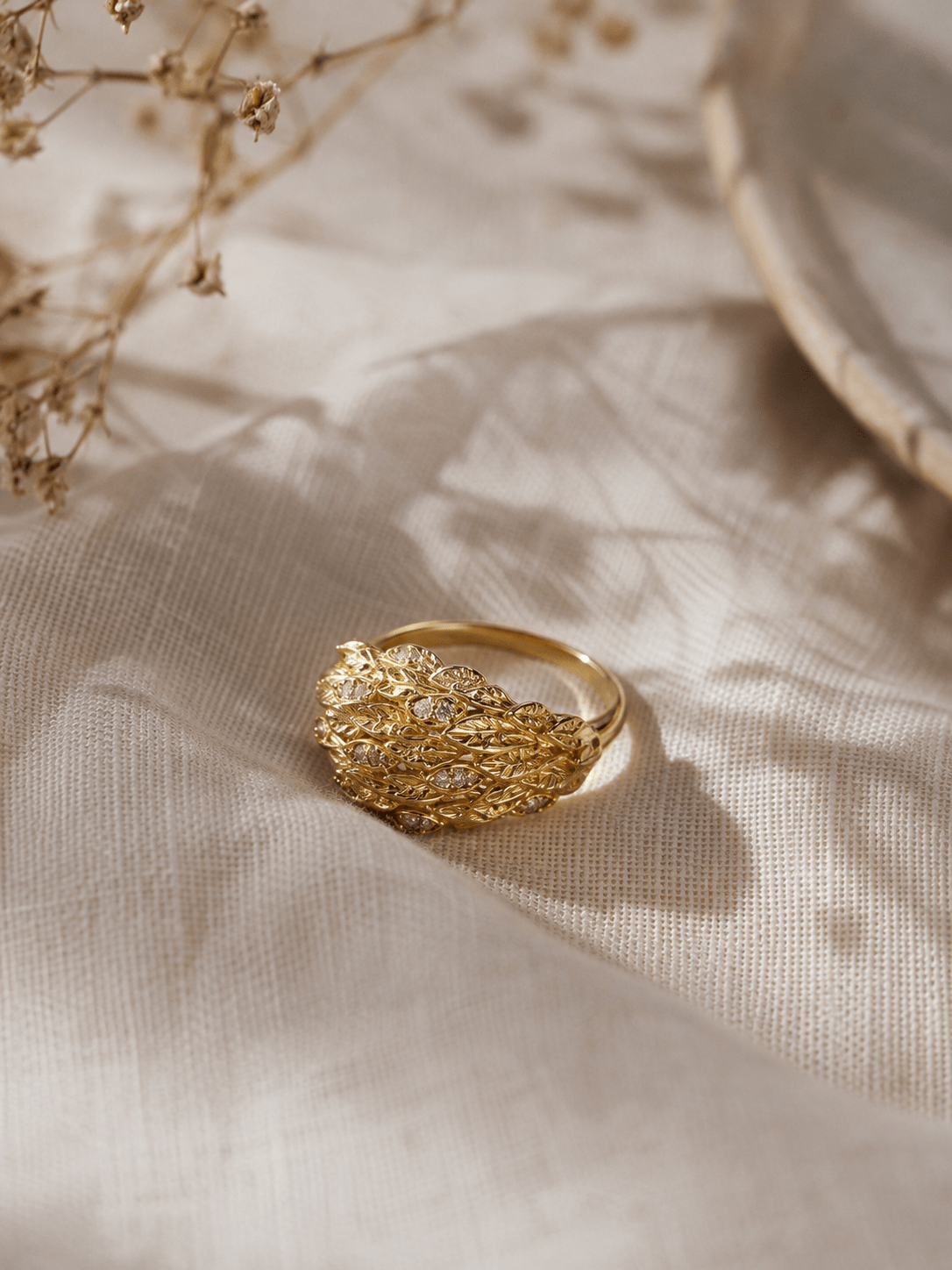 Bague plume PALOMA en Gold-filled