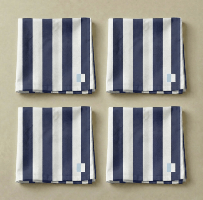 Serviettes IBIZA brodées - Lot de 4 - LPC