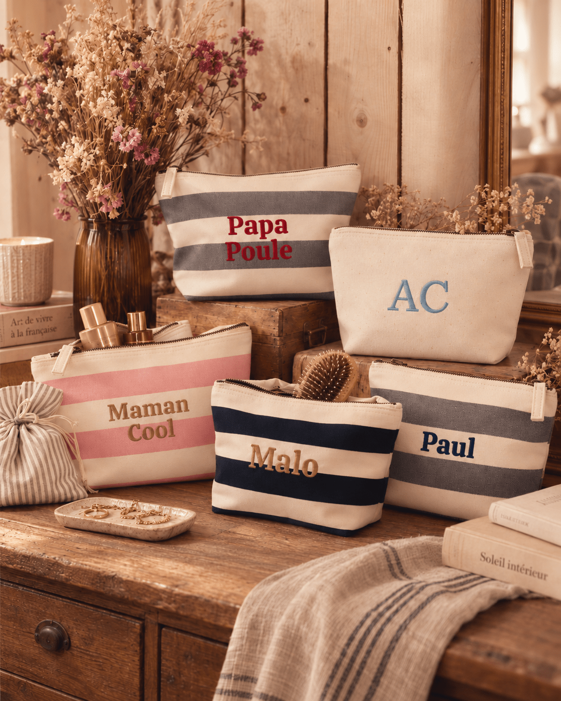 Trousse brodée - LPC